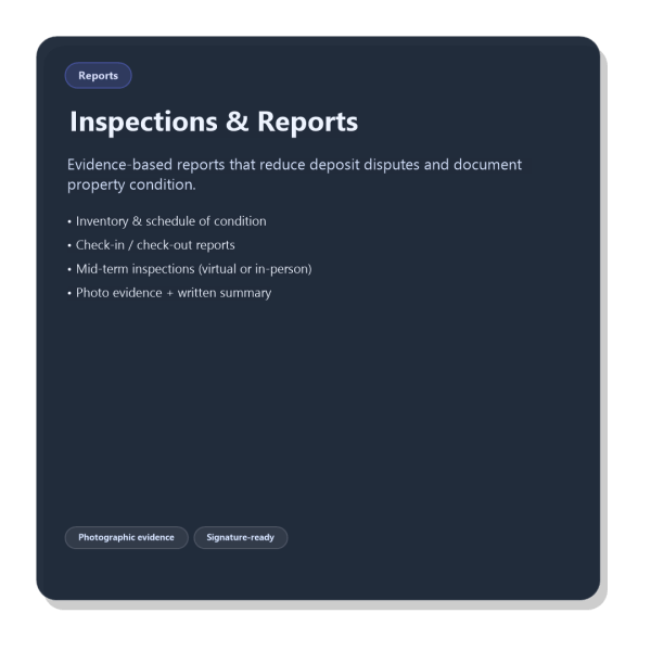 Inspections & Reports 4 Bed